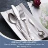 24 Pieces Silverware Set, Stainless Steel Flatware Set with Holder, Mirror Polished Utensils Set Service for 6, Durable Kitchen Eating Tableware Set