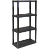 Hyper Tough 4-Tier Shelving Unit, W30 x D14 x H57" Multipurpose Home Storage Organizer, Black, Pack of 2