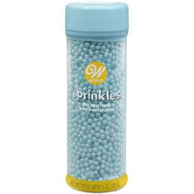 Wilton Blue Sugar Pearls, Blue Sprinkles Cakes, Cupcakes, Cookies or Molded Candies, 5 oz.