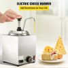 VEVOR Cheese Dispenser with Pump, 2.6Qt Capacity Nacho Cheese Warmer with Pump, 650W Hot Fudge Warmer