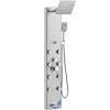 VEVOR Shower Panel System, 5 Shower Modes, Digital Display Shower Panel Tower, Rainfall, 8 Massage Jets, Tub Spout