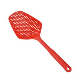 Plastic; No-stick; Ice Shovel; Filter; Long Strainer; Kitchen Colander (Color: Red)