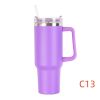 40 oz. With Logo Stainless Steel Thermos Handle Water Glass With Lid And Straw Beer Glass Car Travel Kettle Outdoor Water Bottle