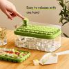 One-Button Release Ice Cubes -Ice Cube Tray with Lid and Bin