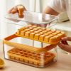 One-Button Release Ice Cubes -Ice Cube Tray with Lid and Bin