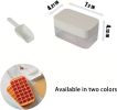 Custom Silicone 32 grids whiskey Small Square ice cube mold tray with box