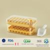 One-Button Release Ice Cubes -Ice Cube Tray with Lid and Bin