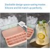 Custom Silicone 32 grids whiskey Small Square ice cube mold tray with box