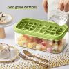 One-Button Release Ice Cubes -Ice Cube Tray with Lid and Bin