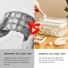 One-Button Release Ice Cubes -Ice Cube Tray with Lid and Bin