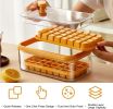 One-Button Release Ice Cubes -Ice Cube Tray with Lid and Bin