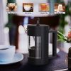 French Press Coffee Maker, Camping French Coffee Press Glass, Heat Resistant Thickened Glass Coffee Press, 100% BPA Free Prensa Francesa